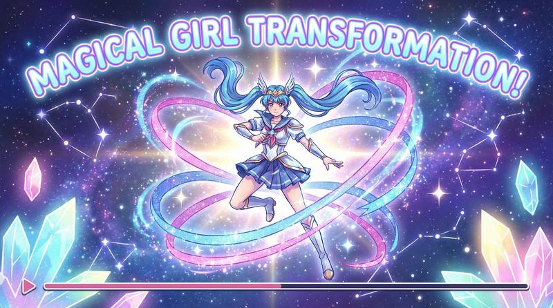 糖心动漫-星辰魔法变身曲-魔法动漫演示